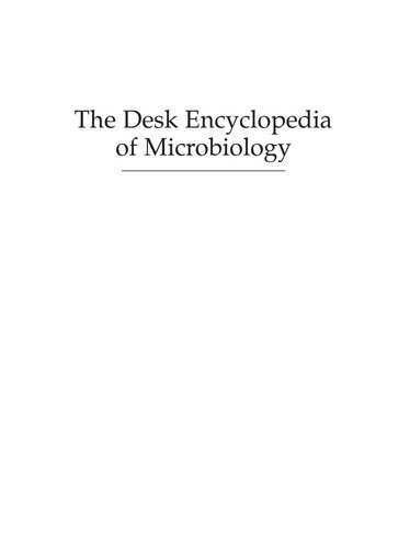 Couverture : The Desk encyclopedia of microbiology