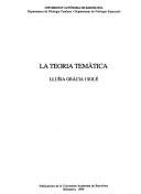 Couverture : La teoria temàtica