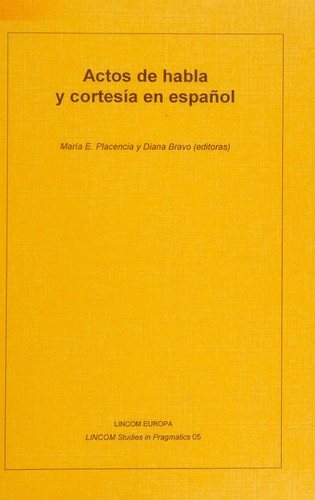 Couverture : Actos de habla y cortesía en español