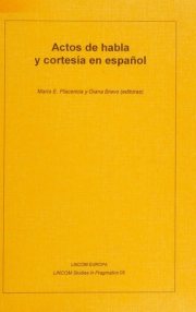 Couverture : Actos de habla y cortesía en español