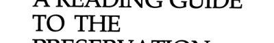 Couverture : A Reading guide to the preservation of library collections
