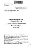Couverture : Natural Resources and Economic Growth
