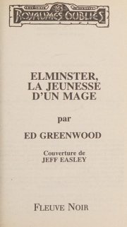 Couverture : Elminster la jeunesse d'un mage