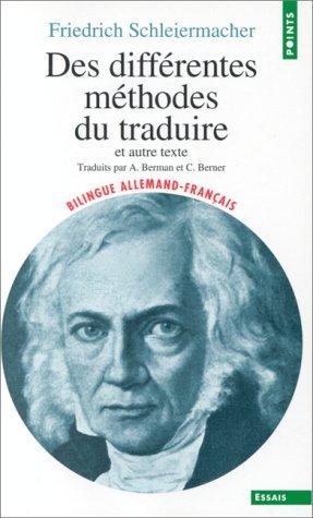 Couverture : Des différentes méthodes de traduire et autre texte