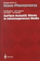 Couverture : Surface acoustic waves in inhomogeneous media