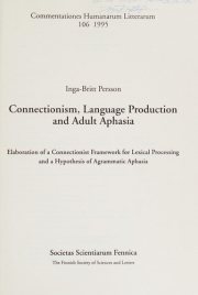 Couverture : Connectionism, language production, and adult aphasia