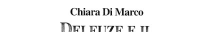 Couverture : Deleuze e il pensiero nomade