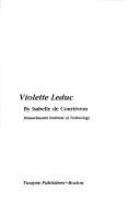 Couverture : Violette Leduc