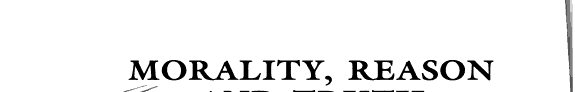 Couverture : Morality, reason, and truth