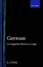 Couverture : German, a Linguistic History to 1945