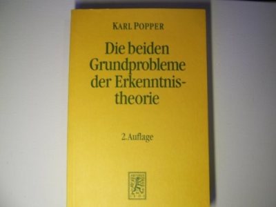 Couverture : Die beiden Grundprobleme der Erkenntnistheorie. Aufgrund von Manuskripten aus den Jahren 1930 - 1933.