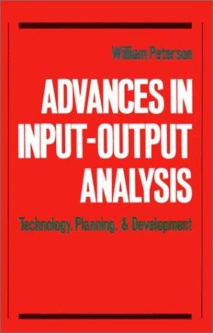 Couverture : Advances in input-output analysis