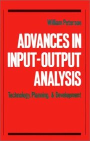 Couverture : Advances in input-output analysis