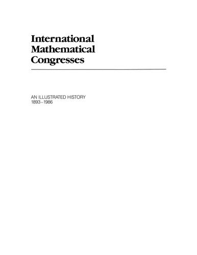 Couverture : International mathematical congresses
