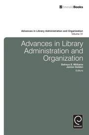 Couverture : Advances in Library Administration and Organization