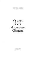Couverture : Quanto spera di campare Giovanni