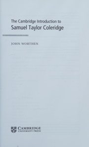 Couverture : The Cambridge introduction to Samuel Taylor Coleridge