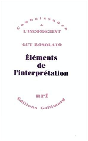 Couverture : Eléments de l'interprétation