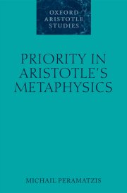 Couverture : Priority in Aristotle's Metaphysics
