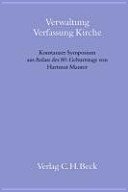 Couverture : Verwaltung Verfassung Kirche