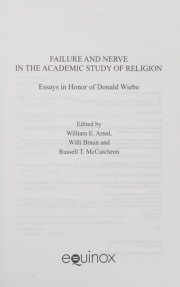 Couverture : Failure and Nerve in the Academic Study of Religion