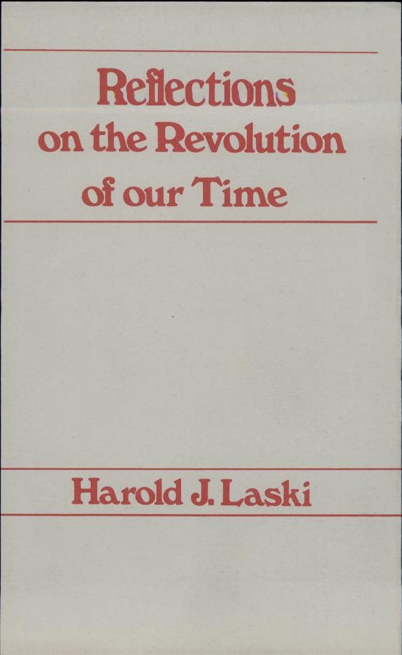 Couverture : Reflections on the Revolution of Our Time