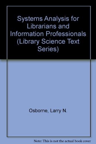 Couverture : Systems analysis for librarians and information professionals