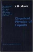 Couverture : Chemical physics of liquids