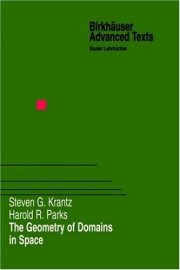 Couverture : The geometry of domains in space