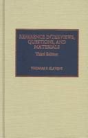 Couverture : Reference interviews, questions, and materials
