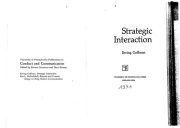 Couverture : Strategic Interaction (Conduct and Communication Monograph 1)