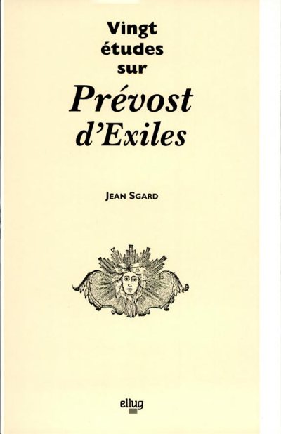 Couverture : Vingt études sur Prévost d'Exiles