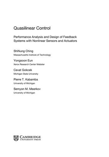 Couverture : Quasilinear control