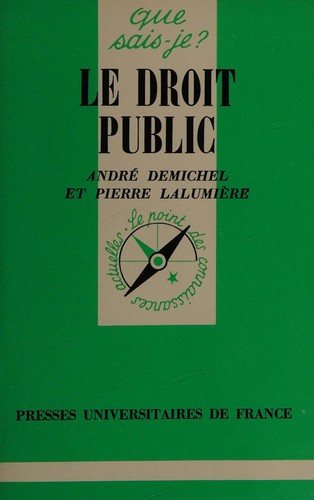 Couverture : Le Droit public