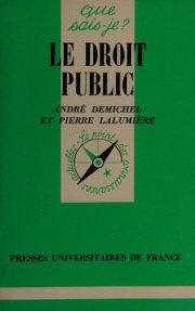Couverture : Le Droit public