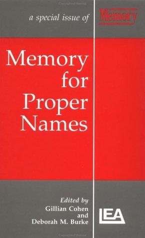 Couverture : Memory for proper names