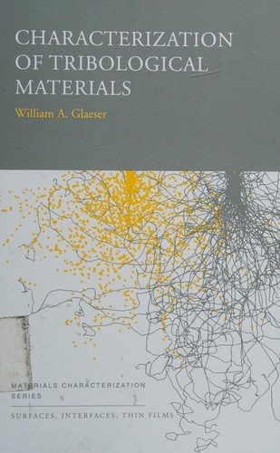 Couverture : Characterization of tribological materials