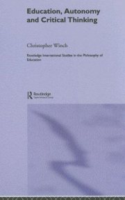 Couverture : Education, autonomy, and critical thinking