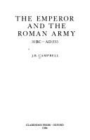 Couverture : The Emperor and the Roman Army, 31 BC-AD 235