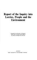 Couverture : Report of the inquiry into lorries, people, and the environment