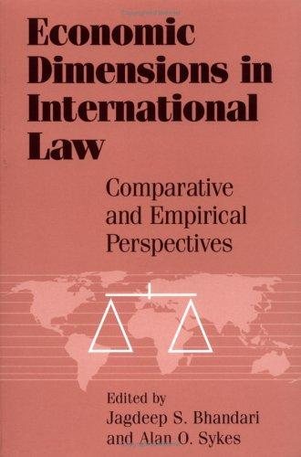 Couverture : Economic dimensions in international law