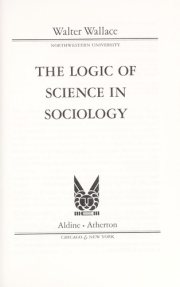 Couverture : The logic of science in sociology