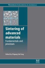 Couverture : Sintering of advanced materials