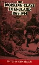 Couverture : The Working class in England, 1875-1914