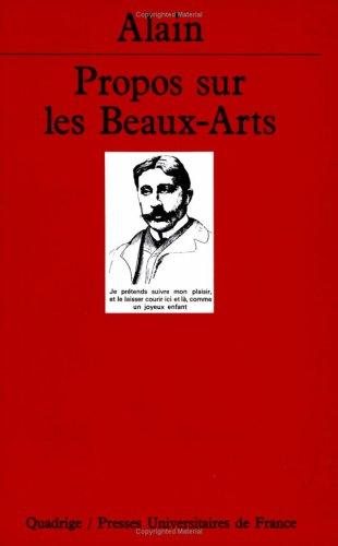 Couverture : Propos sur les Beaux-Arts