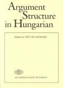 Couverture : Argument Structure in Hungarian