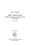 Couverture : Skola i dialektal miljö