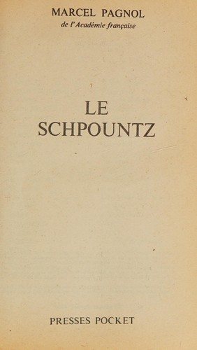 Couverture : Le Schpountz