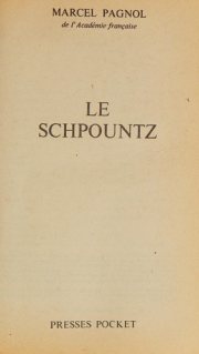 Couverture : Le Schpountz