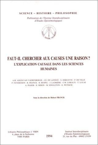 Couverture : Faut-il chercher aux causes une raison?